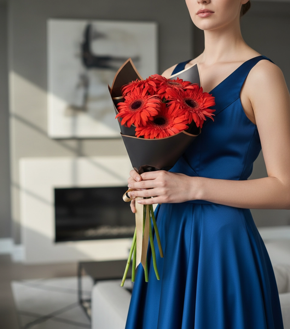 Kırmızı Gerbera Çiçek Buketi
