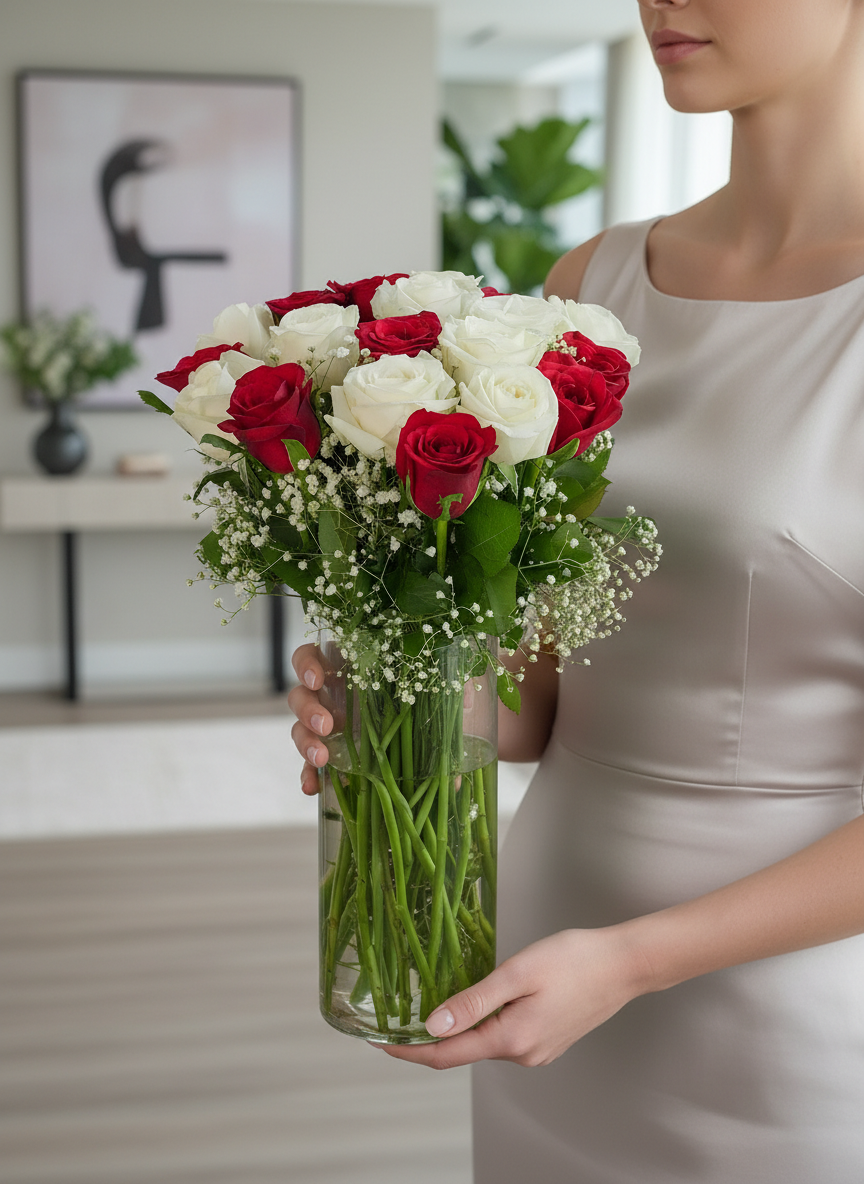 Vazoda 30 Tane Gül Aranjmanı