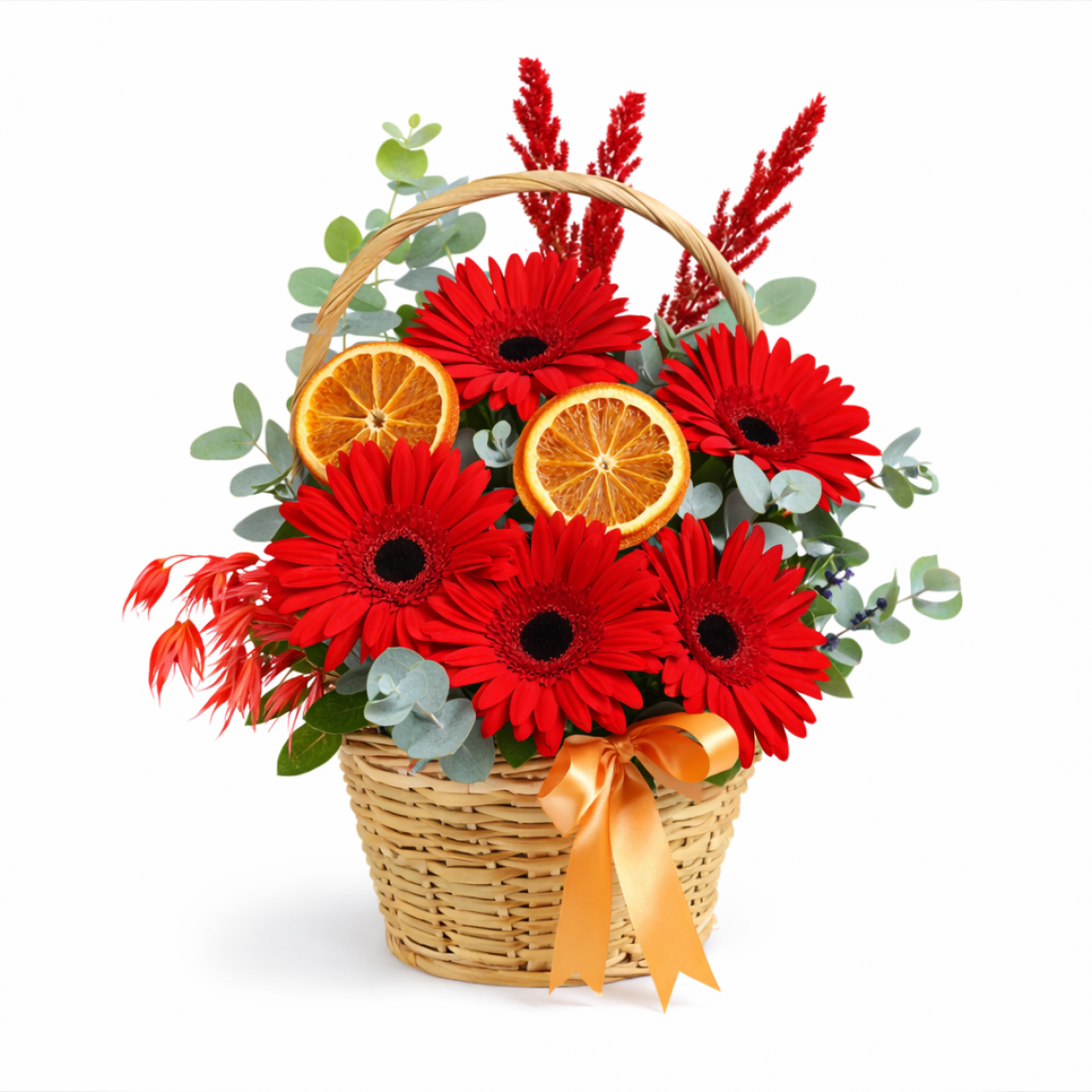 Sepette Kırmızı Gerberalar