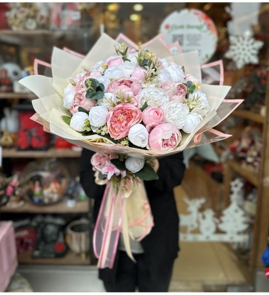 41 Adet Şakayıktan Hazırlanan Kumaş Buketimiz