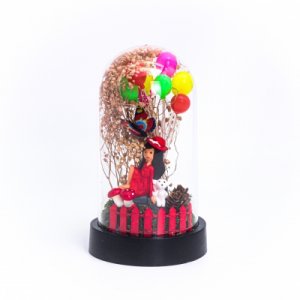 Kuru Çiçek Teraryum Tatlı Kız Temalı