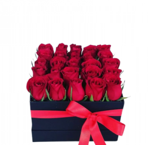 Kutuda 25 Adet Kirmizi Gül