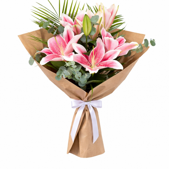 Pembe Lilyum Buketi