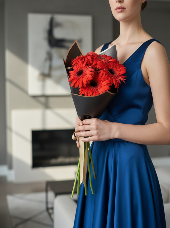 Kırmızı Gerbera Çiçek Buketi